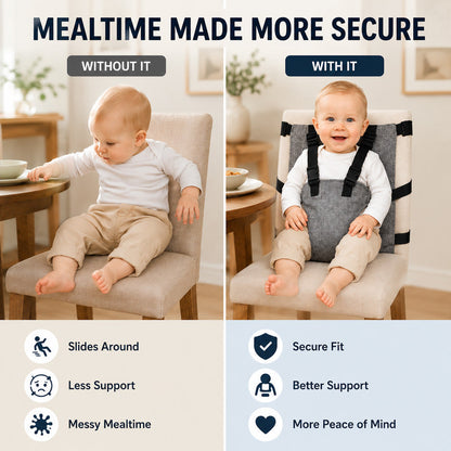 👶Baby Chair Harness Strap –Upgrade 5-Point Safety & Travel-Ready Design