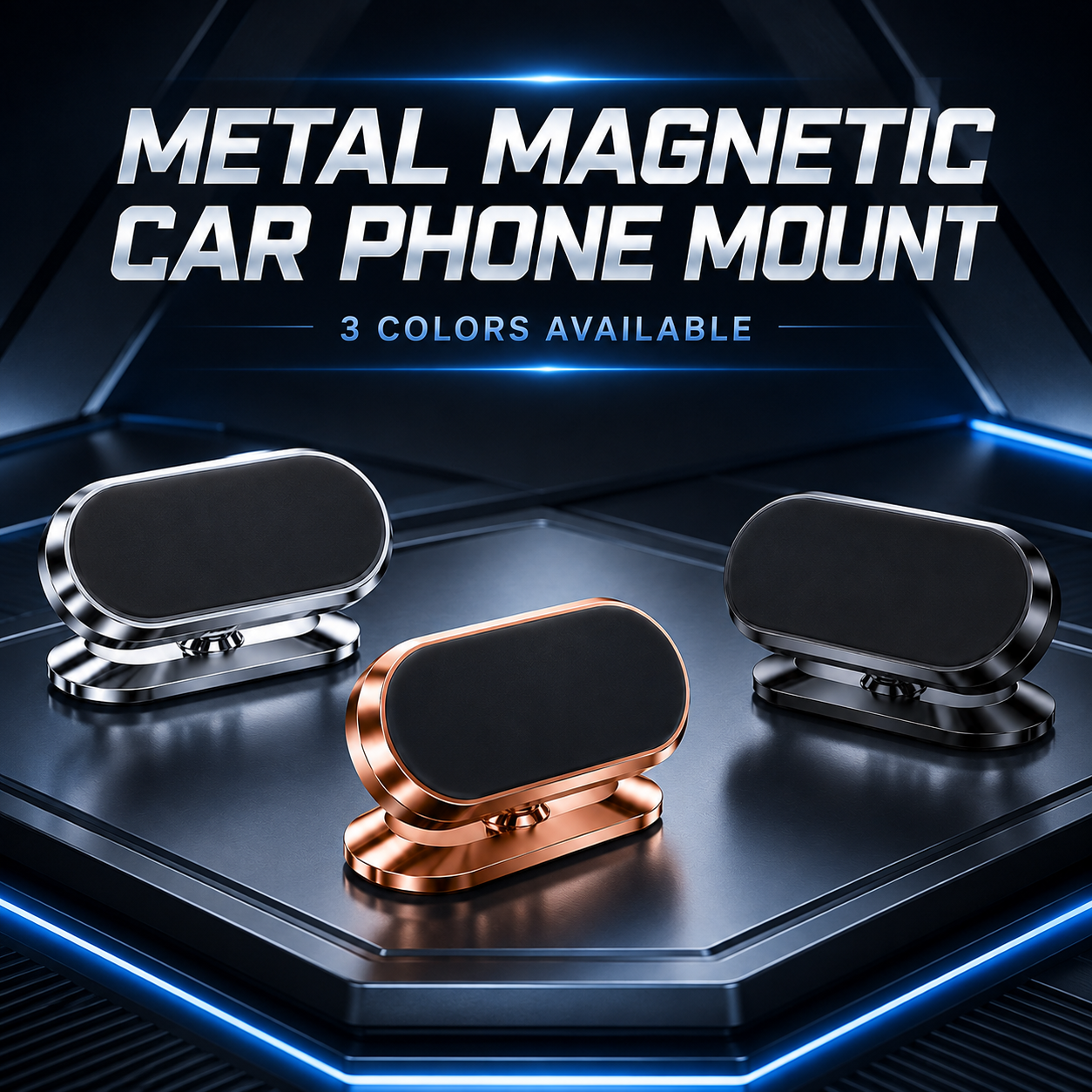 🧲 Metal Magnetic Car Phone Mount